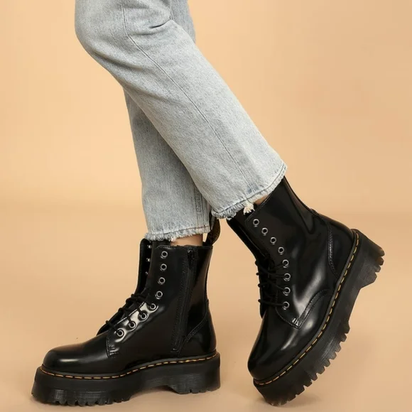 Dr Martens Jadon Platform Combat Boots Men's 7 Fit Women's 8.5 - Picture 3 of 13